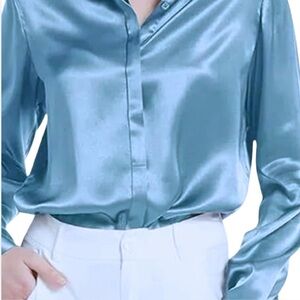 H&M Shiny Blue Blouse